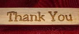 Thank You  (6″ wooden sign)